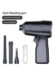 SUITU 85000rpm Compressed Electric Air Cleaner | Rechargeable Hair Dryers | Computer/Keyboard/Camera Cleaning | Home/Car/Camping Multi-Function Hair Dryer | Black, Gift Idea