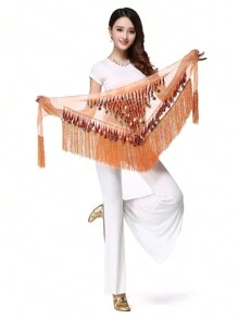 Fashion Sequin Fringe Skirt Dance Belt Skirt Belly Dance