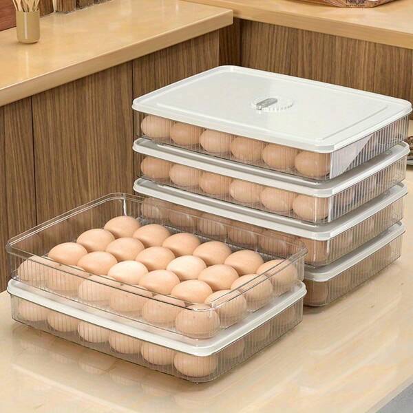 1 pièce Boîte de rangement pour œufs, support d'œufs fraîcheur pour réfrigérateur, boîte à œufs anti-chute, panier compartimenté pour rangement des œufs