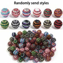 10/20 件 18 毫米多色闪亮钻石状亚克力圆珠，适用于 DIY 女士手链、手机吊带、文具包、耳环、珠宝工艺品 - 彩色 - 查看 7