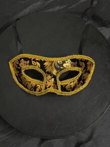 1 pezzo Maschera jazz in flanella, accessorio avvolgente per la testa, per uomini, abito da sera, mezzo viso, accessorio per foto, danze ed altre occasioni, accessorio per coppia