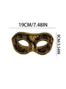 1 pezzo Maschera jazz in flanella, accessorio avvolgente per la testa, per uomini, abito da sera, mezzo viso, accessorio per foto, danze ed altre occasioni, accessorio per coppia