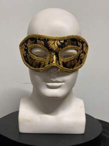 1 pezzo Maschera jazz in flanella, accessorio avvolgente per la testa, per uomini, abito da sera, mezzo viso, accessorio per foto, danze ed altre occasioni, accessorio per coppia
