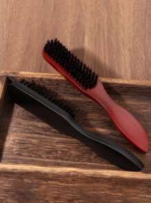 胡须造型刷，耐用、便携，符合人体工程学的弧形设计，适用于拉直和促进胡须生长，返校、旅行度假必备品，女士发饰