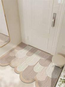1 件加厚浴室防滑垫，简约花卉图案，适用于入口、浴室、厨房的门垫，易于清洁的地毯浴室装饰夏季浴室配件 - 彩色 - 查看 12