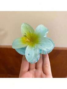 Frangipani Beach Holiday Flower Clip Beach Holiday Clip Large Size Hair Clip High-End Hair Clip Headdress Photo Back Head Shark Clip Hair Accessories Hair Clip - 彩色 - 查看 9