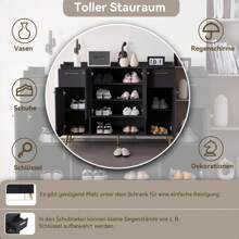 Moderner hochwertiger Schuhschrank, Kombinationsschuhregal mit Schubladen und Schränken, geeignet für Flure und Eingangshallen