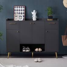 Moderner hochwertiger Schuhschrank, Kombinationsschuhregal mit Schubladen und Schränken, geeignet für Flure und Eingangshallen