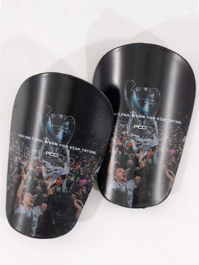 1双迷你足球护腿板和1双运动袜 - 专业足球防护装备，适用于体育赛事、户外活动和健身