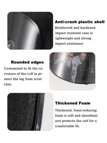 1 Pair Mini Football/Soccer Shin Guards, Professional Sports Protective Equipment - Multicolor - View 3