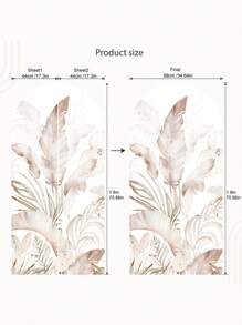 17,3" * 70,86" * 2 pezzi Grandi e splendidi adesivi murali ad arco floreali colorati, assortiti, stile bohémien, per decorazione murale, impermeabili, per rinnovare l'arredamento di casa, articoli decorativi primaverili