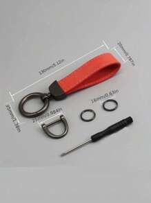 1 Personalized Leather Keychain - Durable PU Leather, Unique Customized Laser Engraved Name, Fashionable And Simple Business Style Design - Sincere Customized Gift For Father's Day And Valentin,Customized Vacation Gifts