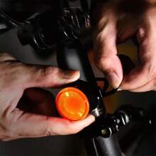 1 Set Rechargeable Bicycle Front White Light & Rear Red Safety Warning LED Light