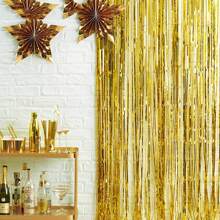 1 件派对雨帘，婚礼生日情人节斋月派对场景装饰用品 - 彩色 - 查看 2