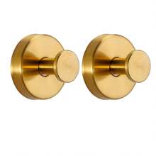 2 szt. stal nierdzewna przyssawka haczyk do łazienki, bez wiercenia, wieszak na ubrania, haczyk samoprzylepny, przyssawka próżniowa, pojedynczy haczyk do prysznica - łatwy montaż, matowe wykończenie w kolorze czarnym/złotym/srebrnym - idealny do ręczników, szlafroków i myjek łazienkowych na szklanych drzwiach, płytkach i lustrach