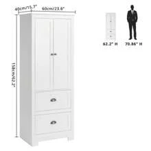 FCH  Bathroom Cabinet With 2 Doors And 2 Pumps, MDF Spray Paint Finish - White - View 2