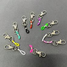 5pcs/10pcs Colorful Pen Holder Clips With Silicone Grips, Metal Lobster Clasp Attachments For Nurse Badge Reels And Lanyards Back To School
