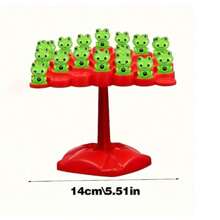 1 Set Frog Balance Tree Game, Multiplayer Tabletop Game, Frog Stacking Toys, Board Game, Party Interactive Toy