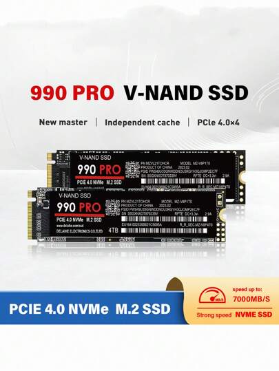 Samsung محرك حالة جامد Samsung 990 PRO سعة 1 تيرا بايت/2 تيرا بايت NVMe M.2 لابتوب وسطح المكتب PCIe4.0 SSD