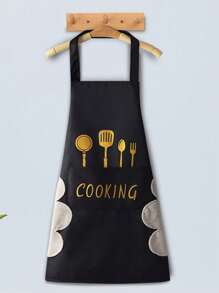 防水透气厨房围裙，带口袋，男女皆宜，款式时尚，易于清洁，厨房，浴室，家居，家居供应商