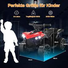 6V Children's Quad Electric, Electric Quad Children 3-5 KM/H, ATV Children's Car Children's Motorcycle With MP3 Music Player Trumpet And Headlight, USB Charging, Children's Vehicle Quad Electric For Children From 3 Years
