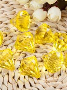 20pcs 17mm*23mm Rhinestone Crystal DIY Acrylic Transparent Beads, Colorful Plastic Beads For Jewelry Making, Bracelet Crafting, Mixed Color - 20 Small Diamond Beads - View 13