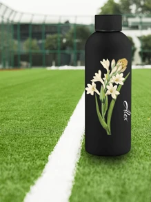 1 szt. 500 ml spersonalizowany kubek termiczny z personalizowanym imieniem i motywem kwiatowym, prosty cylindryczny kubek do kawy, kubek podróżny do samochodu, spersonalizowany kubek termiczny, spersonalizowany prezent urodzinowy, prezent dla druhny, wykwintny, wysokiej jakości, spersonalizowany na rocznice, na Walentynki, na Dzień Matki, na urodziny, na Dzień Ojca, na ukończenie szkoły, na wesela, na parapetówkę, gotowy na brunch