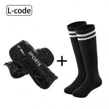 1 set de calcetines de fútbol con espinilleras y correas hasta la rodilla para entrenamiento y competición