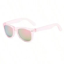 Fashion Children's Fashion Glasses Boys Girls Transparent Color Reflective Frame Rivet Micro-Grain Eyeglasses