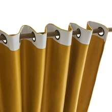 2-Pack Velvet Blackout Curtains - Soft And Luxurious Soundproof Velvet Curtains, Suitable For Living Room Decoration, They Have Blackout, Insulation And Noise Reduction Functions, Very Suitable For Window Decoration In Living Rooms, Bedrooms, Balconies, Cafes And Other Spaces - 金色 - 查看 1