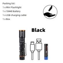Alonefire Zoom Mini High Bright Pen Light Lighting Palm Small Multifunction Flashlight Type-C Usb Rechargeable Portable Night Emergency Light Lady Backpack Pocket Magnet Torch Outdoor Camping Hiking Travel Fishing Home Work Check Repair Penlight Lamp - Multicolor - View 13