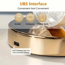 1PC Crystal Moon Table Lamp With Touch Control, Tri-Color Ambiance And USB Charging - Perfect For Bedroom Bedside Environment And Decorative Lighting.