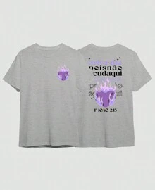 Revive Me Basic Religious T-Shirt Streetwear Psalm Christian Prayer John 2:15 - 灰色 - 查看 3