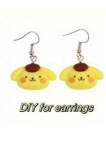 Sanrio Juego de 28 encantos de resina poliéster de estilo Kawaii de Sanrio, un kit de dijes de personajes de dibujos animados lindos para hacer joyas DIY, aretes y talla grande, paquete surtido para manualidades y accesorios, estilos variados