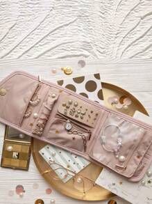 1 件便携式多功能珠宝收纳袋耳环项链耳环首饰收纳盒防尘折叠旅行珠宝袋首饰盒首饰架适用于戒指耳环项链手链首饰配件生日礼物妈妈礼物 - 彩色 - 查看 3