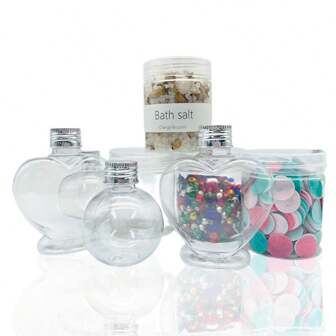 6 Stücke Plastik Reisebehälter, nachfüllbare leere Flaschen, Reiseflaschen, Spender Flasche für Reiseflüssigkeiten, Kosmetik, Handseife, Badezimmer, auslaufsicher, Unterteilungsflasche, Heim-Badezimmer Dekoration, Herbst Dekoration, Rückkehr zur Schule