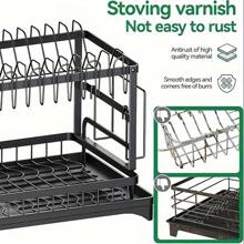 1 Set Of Bowl Racks, 2 Layers Of Dish Drying Racks, A Kitchen Detachable Bowl And Dish Storage And Drainage Rack, Is Detachable, It Includes A Double-Layer Utensil Rack, Cup Rack, Drainage Plate, Adhesive Plate Rack, Utensil Rack, Kitchen Accessories