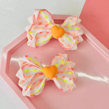 Bow Duo / Bow Duo / / Neon Colored Duo With Orange Heart - Nhiều màu - Xem 1