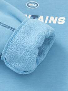 Balabala Tween Boys' Thermal Lined Sweatshirt, Mid-To-Large Sizes, New Autumn/Winter 2024 Collection