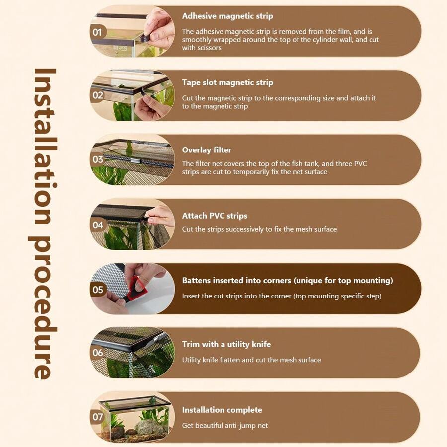 Mesh Netting Aquarium Screen Net Diy Fish Tank Mesh Screen Net Air