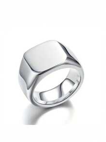 1 Piece Stylish Stainless Steel Custom Engraved Picture Stainless Steel Ring Perfect Gift Jewellery