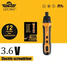 LYUWO Tournevis électrique sans fil mini LYUWO 3,6 V, perceuse mini avec capacité de batterie 2000 mAh, lumière LED, couple réglable, outil de maintenance multifonctionnel pour le démontage, commutateur à bascule avant et arrière, compact et léger, facile à utiliser. Équipé d'un câble de données USB et de 13 têtes de tournevis. Texture fantastique !