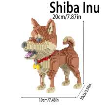1800+件狗狗品种主题积木玩具套装，包括柯基犬、哈士奇、腊肠犬、杰克罗素犬、雪纳瑞、宠物爱好者系列 - 款式 - 查看 4