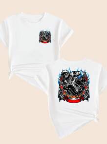 Cotton T-Shirt Comfort Casual Style Artistic Babylook T-Shirt Premium Summer Soft Breathable Women's Babylook - Kem - Xem 1