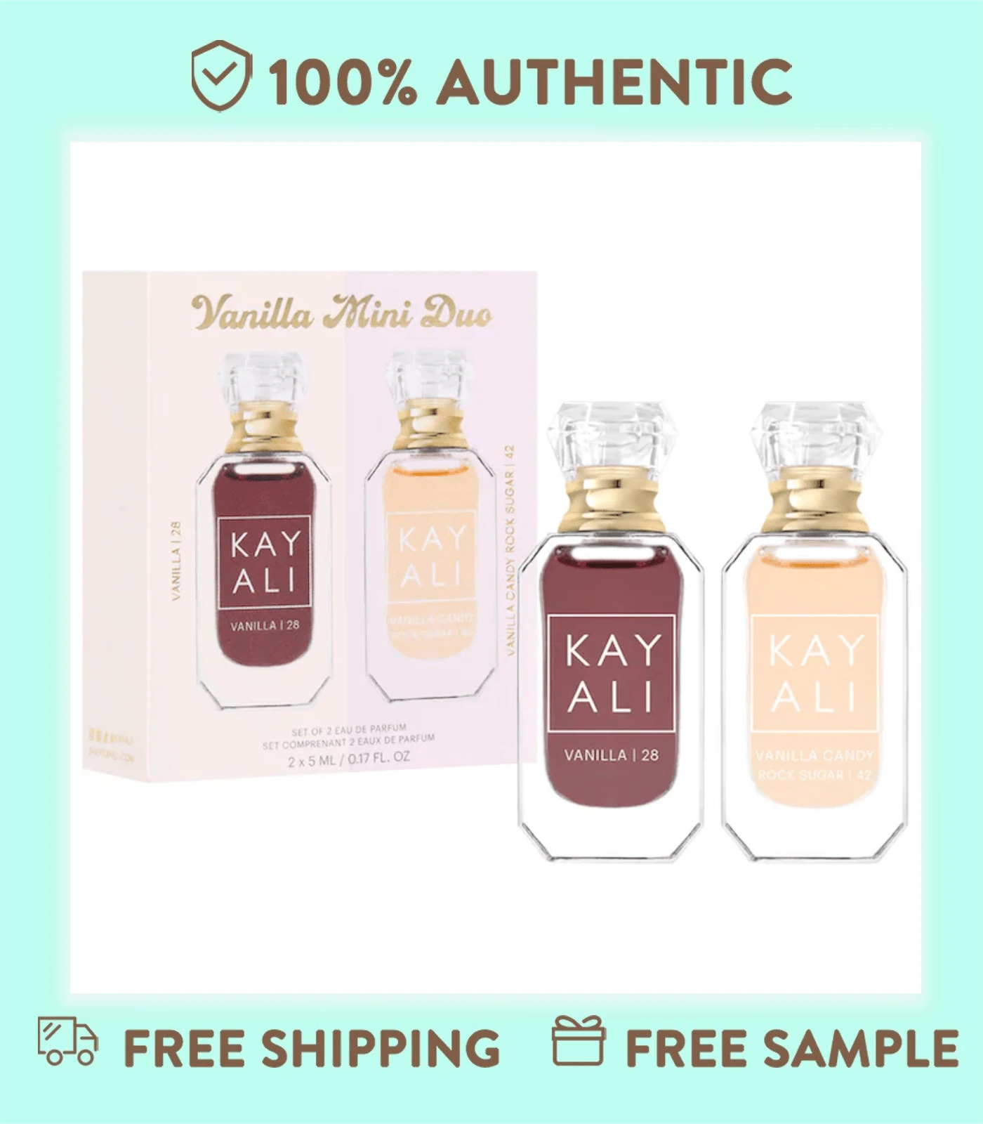 KAYALI Mini Vanilla Perfume Duo Set - 2 X 0.1 Oz/ 5 ML Vanilla Candy Rock Sugar | 42 Eau De Parfum And Vanilla | 28 Eau De Parfum - Vanilla Candy Rock Sugar | 42 Eau de Parfum and Vanilla | 28 Eau de Parfum - 查看 1