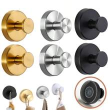 2 szt. stal nierdzewna przyssawka haczyk do łazienki, bez wiercenia, wieszak na ubrania, haczyk samoprzylepny, przyssawka próżniowa, pojedynczy haczyk do prysznica - łatwy montaż, matowe wykończenie w kolorze czarnym/złotym/srebrnym - idealny do ręczników, szlafroków i myjek łazienkowych na szklanych drzwiach, płytkach i lustrach