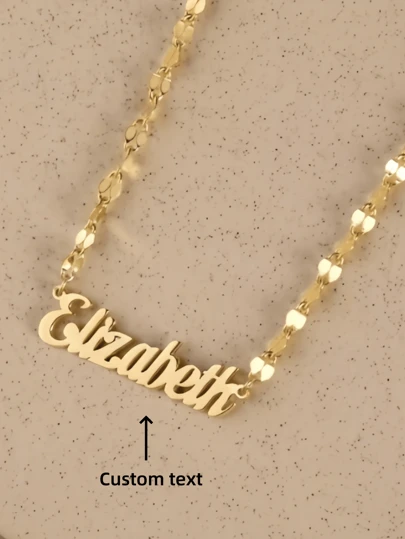 Colar personalizado com nome e corrente labial em ouro rosé, 1 peça, joia feita à mão, presente personalizado para mãe, presente de dia dos namorados para namorada, presente de aniversário, presente de Natal, dourado, elegante, colorido, vintage, unissex, hipster, simples, casual, personalizado, único, presentes ideais para ele, presentes ideais para ela, namorado, namorada, pai, mãe, família, amigos, para aniversários, para aniversários, para formatura, para baile de formatura, para festa, joias femininas, traje elegante