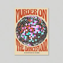 1 tấm tranh canvas nghệ thuật "Above The Dance Floor" hình quả cầu disco - Không khung, trang trí tường với lời bài hát, thích hợp cho phòng khách, phòng ngủ, văn phòng tại nhà. - Nhiều màu - Xem 13