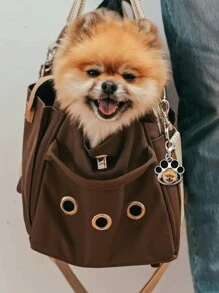 1 Special Pet Photo Keychain - Customizable Stainless Steel Paw Print Keychain Plaque, Engraved Pet Tag Collar Pendant, Perfect For Commemorating Your Beloved Pet, Suitable For Animal Enthusiasts
