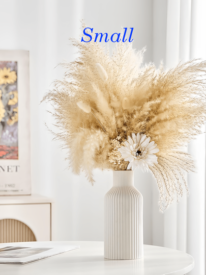 Minimalist Ribbed Resin Vase, Moderne Nordic ative Flower Vase Anti Slip Washable, Perfect Living Room, Bedroom Office Ideal Wedding Art ation, Mother's Day Birthday Graduation Home Room Glass view 3